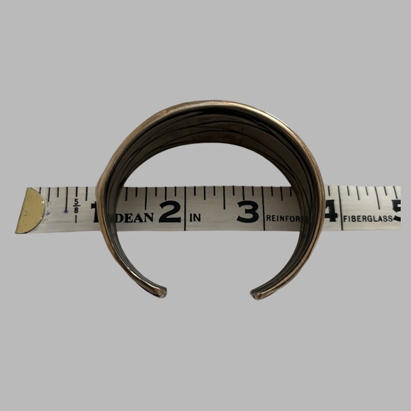 Artisan Designed Modern Sterling Silver Cuff Bracelet - Picture 12 of 12